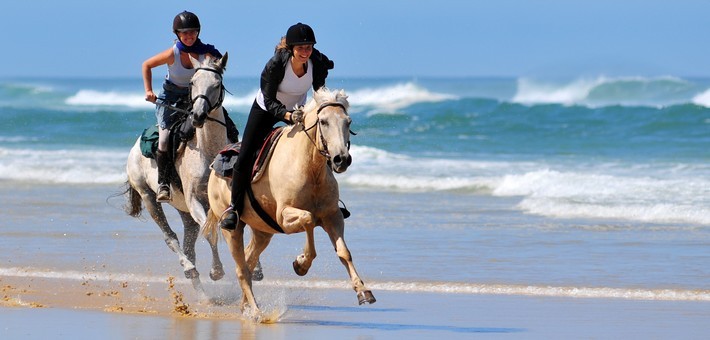 randonnee cheval normandie plage