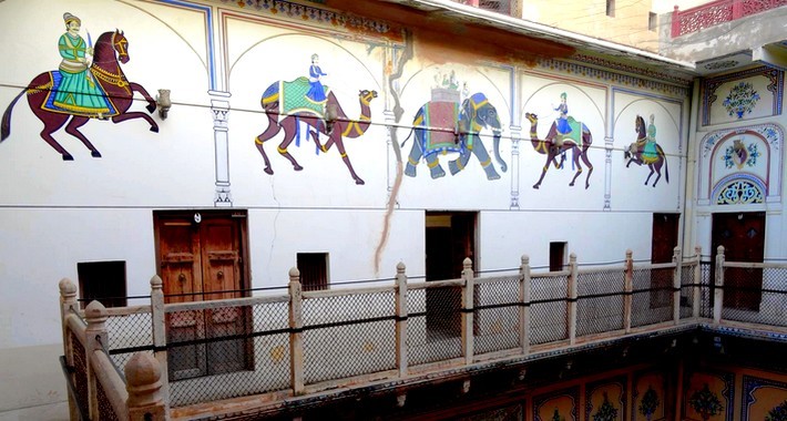 Fresque murale d'un Havelis