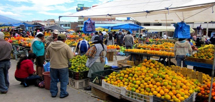 Marché dans la ville de Quito