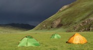 Campement bivouac en Mongolie