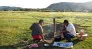 Campement bivouac en Mongolie