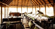 Camp fixe dans le Kalahari au Botswana