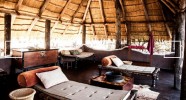 Camp fixe dans le Kalahari au Botswana