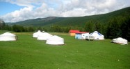Camp de yourtes en Mongolie