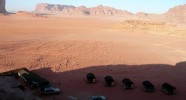 Campement dans le désert du Wadi Rum en Jordanie