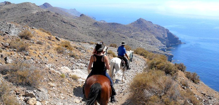 Balade à cheval sur la plage en Andalousie - Andaluciamia