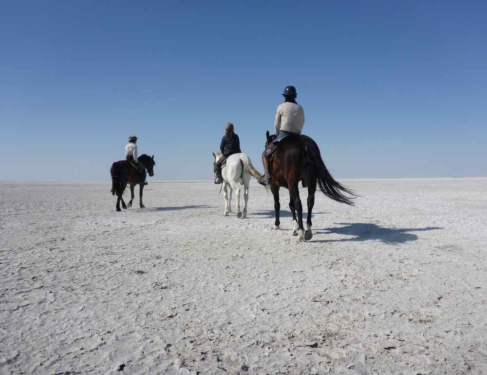 Safari à cheval au Botswana dans le désert du Kalahari