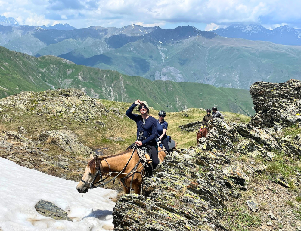 Randonn&eacute;e &eacute;questre en G&eacute;orgie sur les sentiers de Touch&eacute;tie 