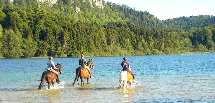 Week-end à cheval dans le Jura, lacs et cascades
