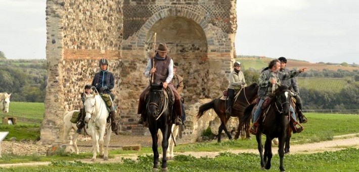 Randonnée équestre chez les butteri en Lazio