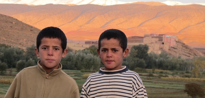 randonnée équestre au Maroc, dans la vallée des roses