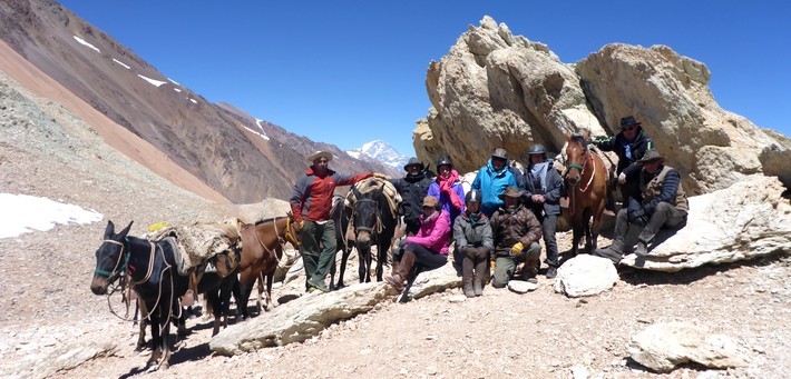 Randonnée équestre à travers les Andes du Chili à l