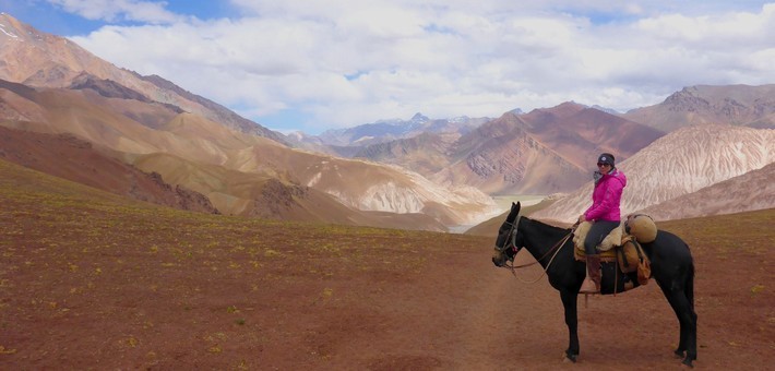 Randonnée équestre à travers les Andes du Chili à l