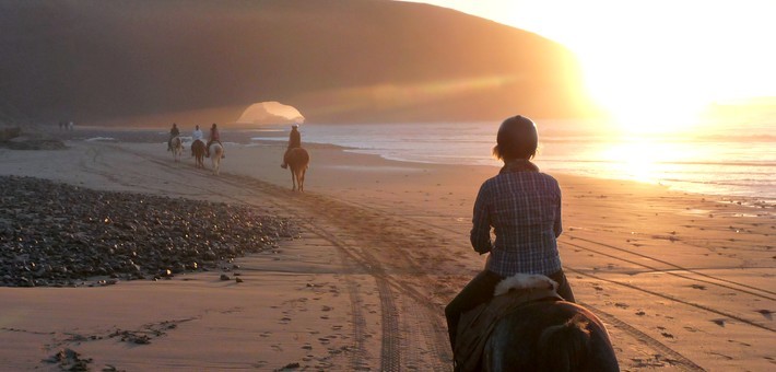 vacances équestres au Maroc sur la côte
