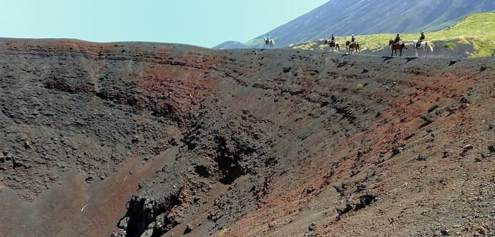 Randonnée équestre à travers la Sicile jusqu