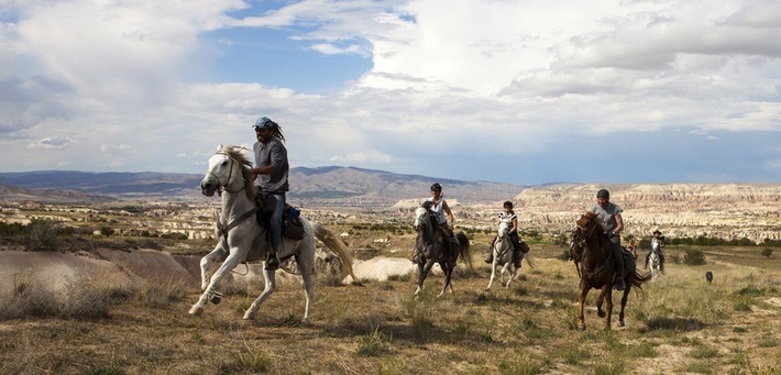 Randonnée à cheval sportive en Cappadoce